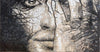 Portrait de femme artistique en mosaïque faite à la main