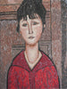 Kopf eines jungen Mädchens – Mosaikreproduktion von Amedeo Modigliani