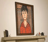 "Cabeça de uma jovem" - reprodução do mosaico de Amedeo Modigliani
