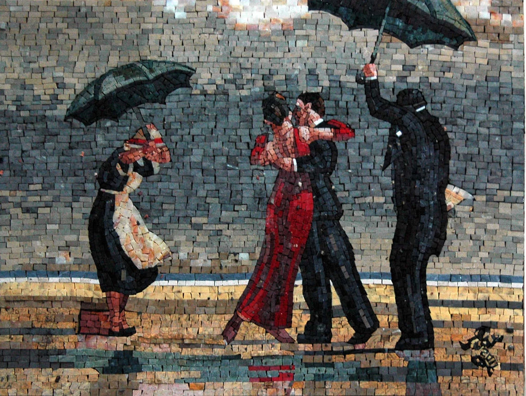 El mosaico del mayordomo cantante de Jack Vettriano