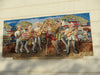Mural de mosaico de mármol - Bailarina de samba con músicos