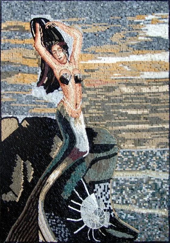Arte de mosaico de sirena