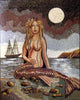 Nautical Fantasy Mermaid Mosaic Art Portrait