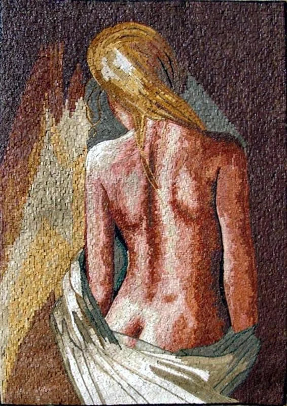 Naked Woman Mosaic Art Mural