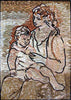 Pablo Picasso Mãe e Filho - Reprodução em Mosaico