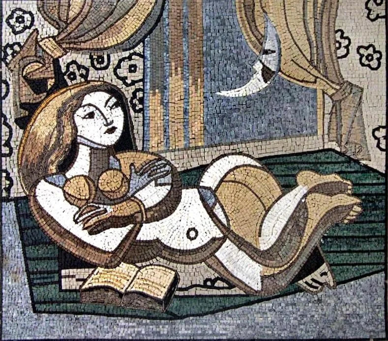 Picasso Sognando ad occhi aperti - Riproduzione in mosaico