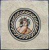 Diseño de mosaico de medallón de diosa romana