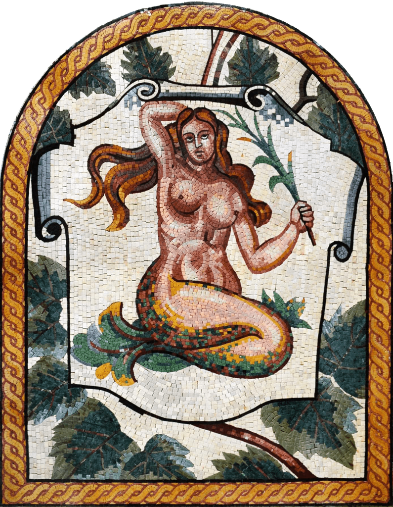 Sirenetta mosaico arte arqueada