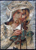 Sweet Girl Portrait Marble Mosaic Hand made