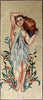 Femme portant un pot Art mural en mosaïque