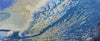 Paysage marin abstrait : Art de la mosaïque des vagues de l'océan