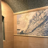 Paisaje marino abstracto: arte mosaico de olas del océano