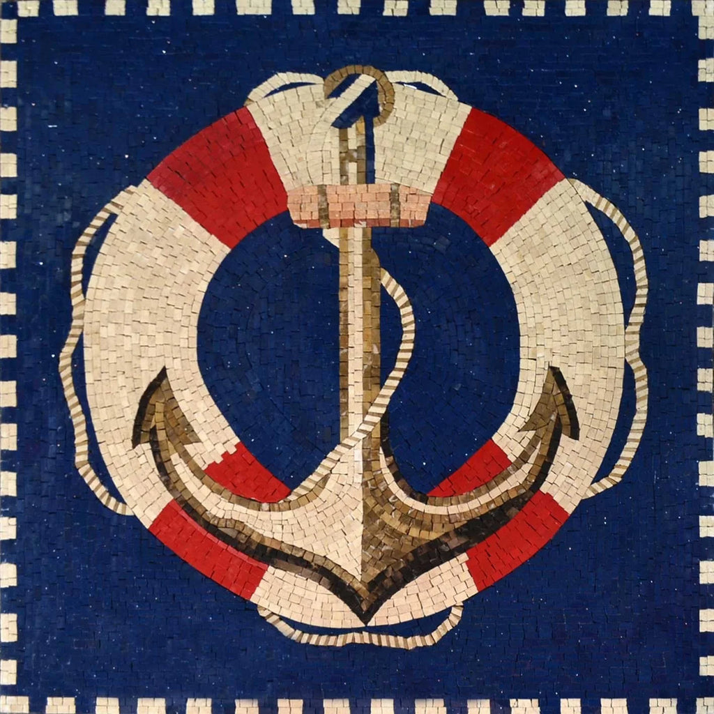 Mosaico di anello galleggiante di ancoraggio e salvataggio