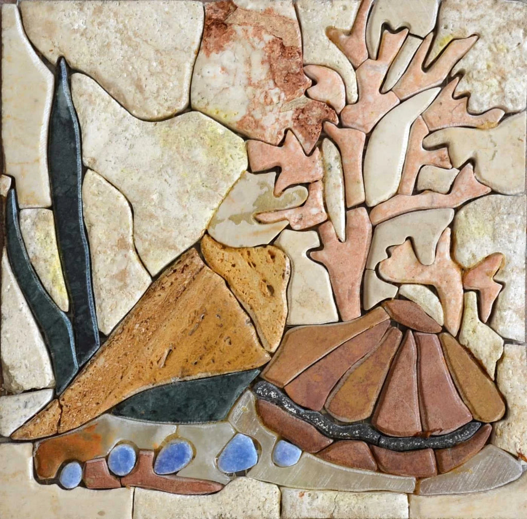 Mosaïque de pierre de corail