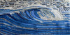 Motifs de vagues complexes : chef-d'œuvre de la mosaïque de marbre
