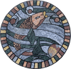 Mosaico de medallón de pescado