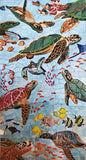 Mosaikmuster - Meeresschildkröten und Fische