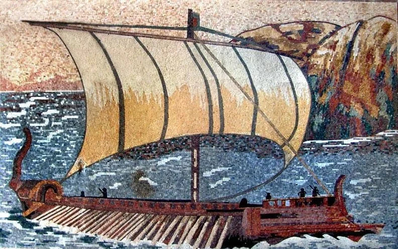 Mosaico de barcos fenicios