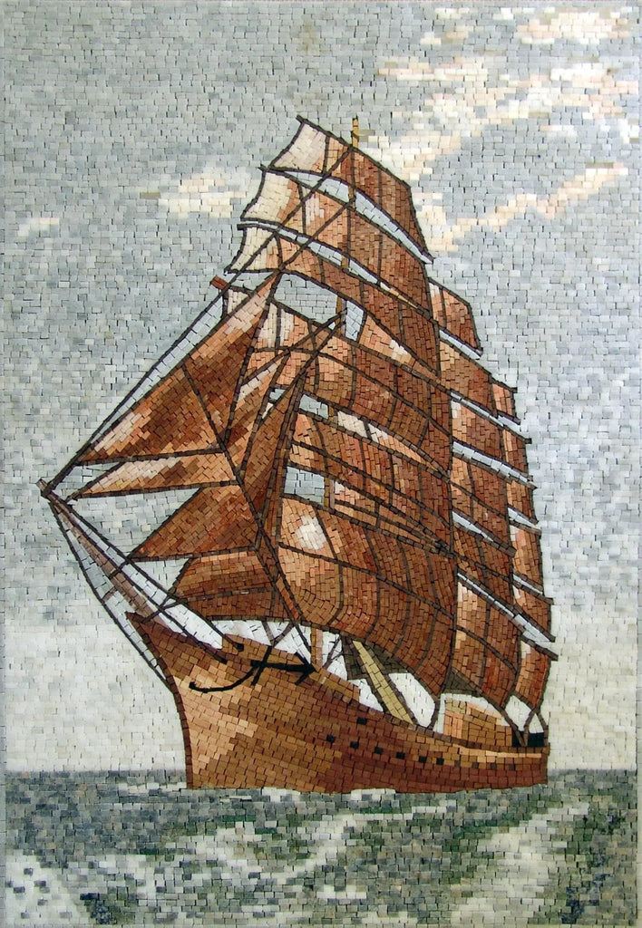 Mosaïque de marbre de navire