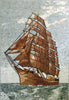 Mosaico di marmo della nave