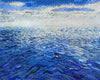 Einfache Mosaik-Ozean- und Himmels-Kunst