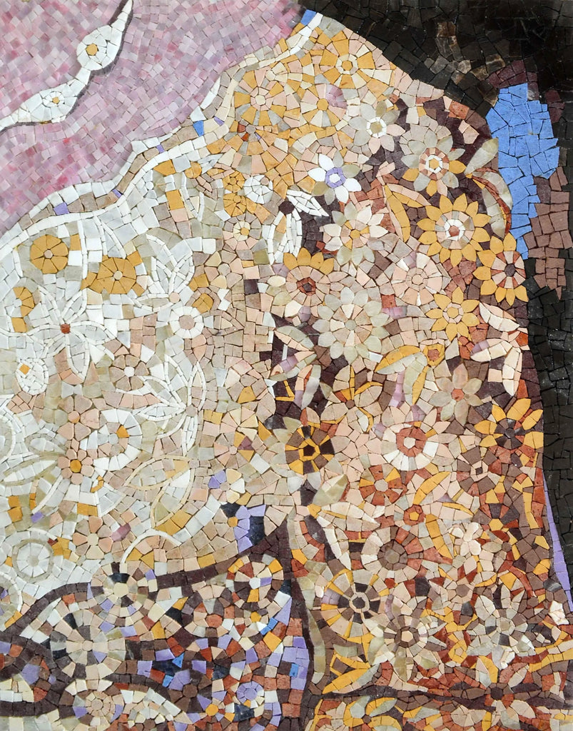 A Shoulder of Solace - Obra de arte figurativa en mosaico