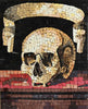 Crâne gothique et mosaïque murale en défilement