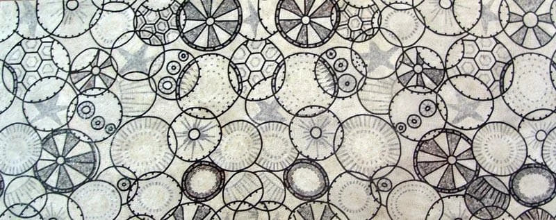 Mosaico de patrones de garabatos abstractos