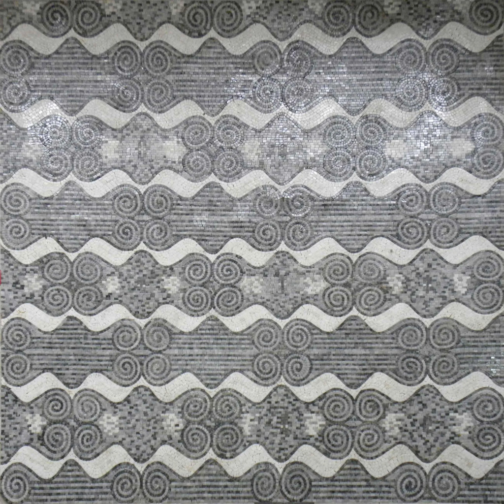 Patrón geométrico monocromático mosaico abstracto