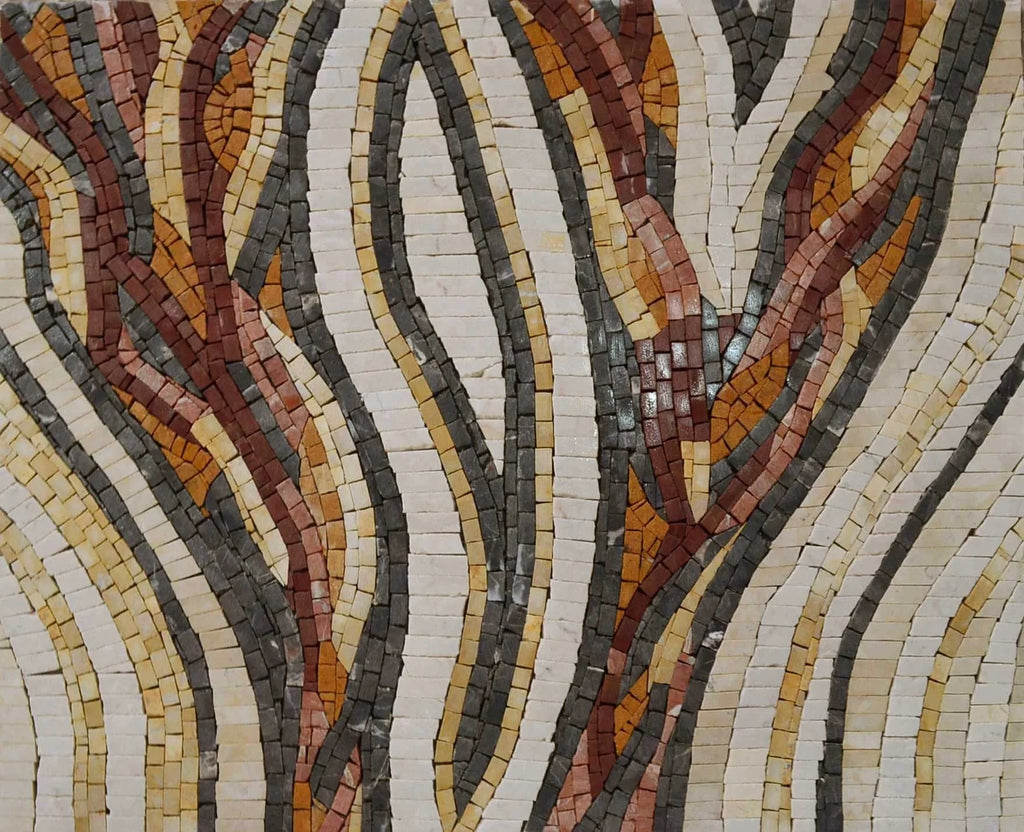 Mosaico de patrón de serpiente abstracto