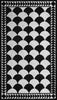 Patrones de mosaico en blanco y negro - Abanico