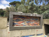 Nuances ondulées vibrantes : art mural ou au sol en mosaïque de marbre