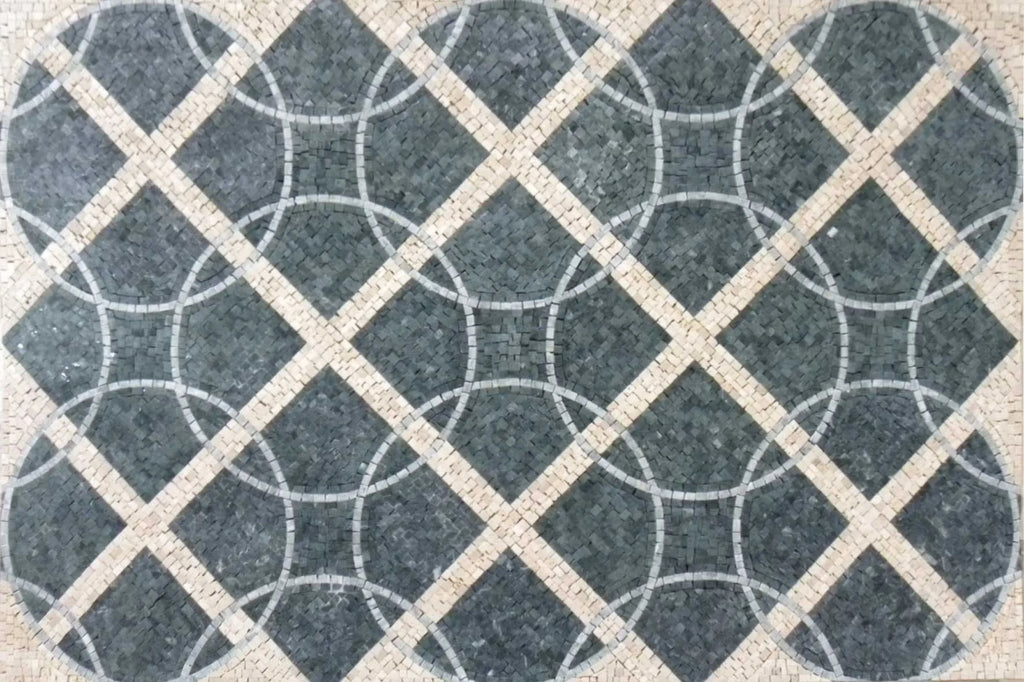 Mosaïque géométrique au sol - Tomi