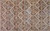Alfombra de mosaico de mármol geométrico con incrustaciones de piso