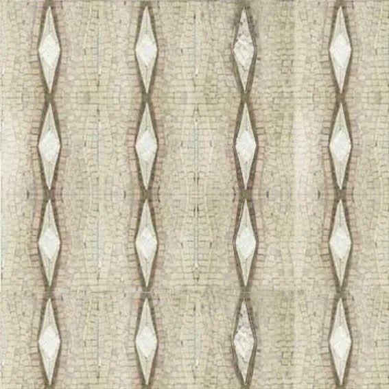 Geometric Diamond Pattern - Marble Mosaic Wallpaper - Mesh Backing