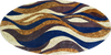 Mosaico de papel tapiz de piedra de ondas ovaladas