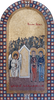 Icono de mosaico en forma de arco reproducción de santos