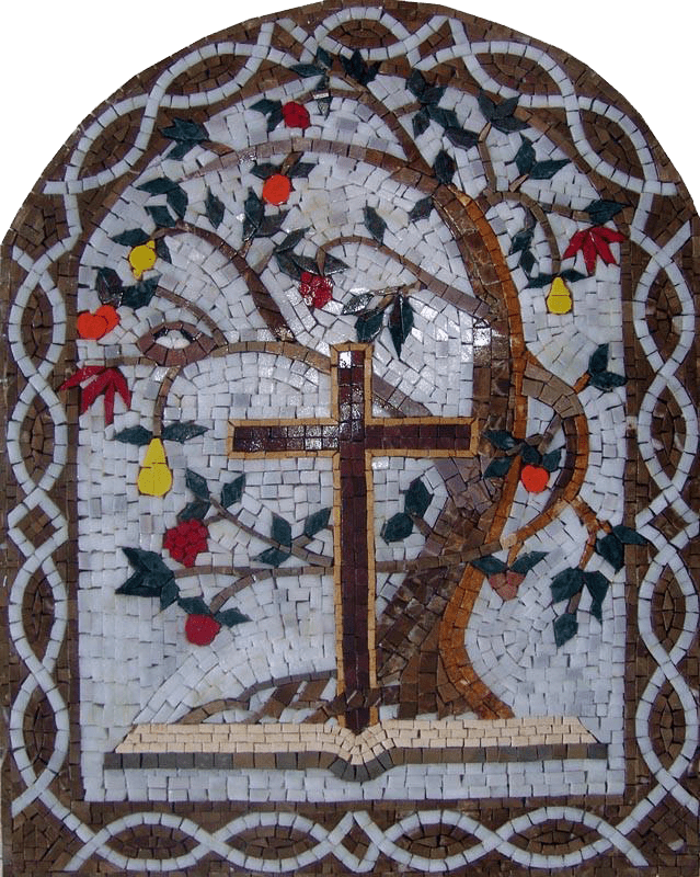 Arched Mosaic of Holy Cross & Tree of Life