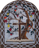 Mosaico arqueado de la Santa Cruz y el Árbol de la Vida