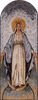 Mosaico mural arqueado Virgem Maria