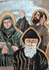 Mosaico cristiano del icono de tres santos