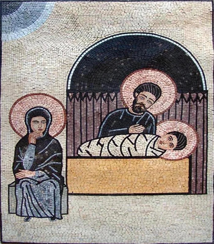 Art chrétien de la mosaïque de Saint Joseph