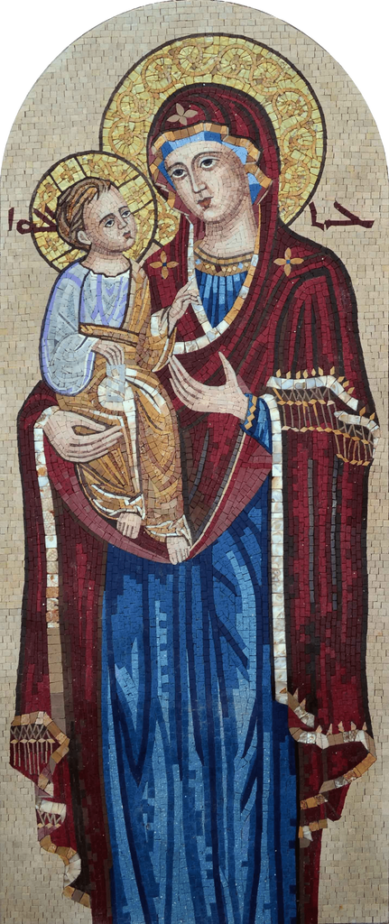 Art chrétien de la mosaïque - Marie et Jésus