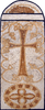 Mosaïque de marbre croix