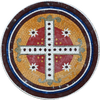 Croix Médaillon Mosaïque De Marbre