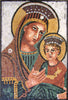 Divine Mother And Child Religious Art Mosaic