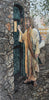 Mosaico artesanal de Jesús en la puerta
