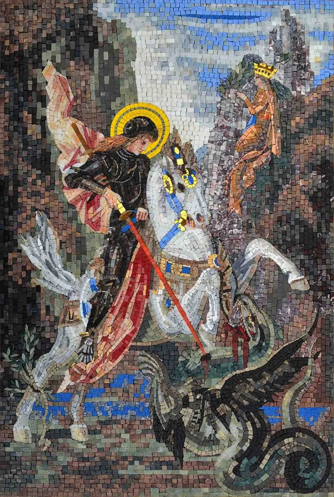Ícone - Mosaico Retrato de São Jorge
