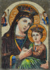 Iconic Mosaic Mural Of Virgin Mary And Jesus