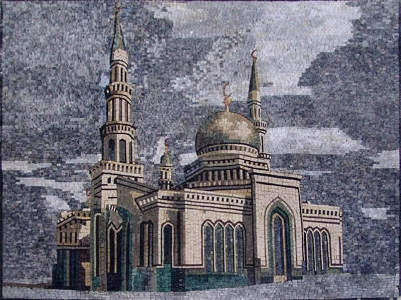 Mosaïque d'iconographie d'art islamique